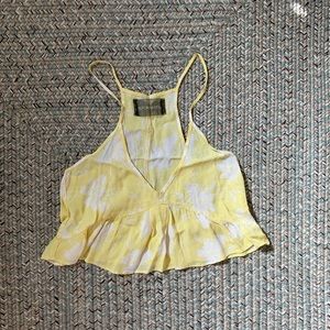 Reformation yellow crop top